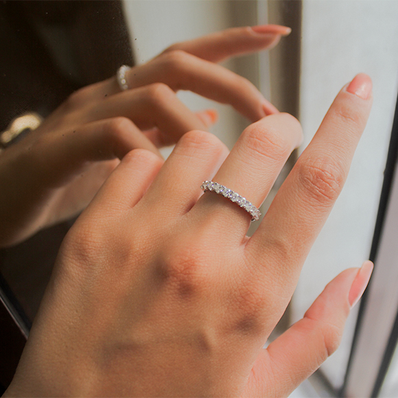 0.65 ct. Pırlanta Yarımtur Yüzük 